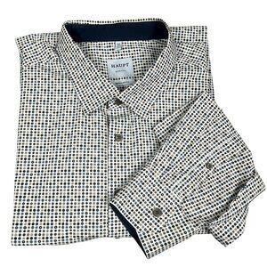 Haupt Ecologic Mini Floral Print Regular Fit Luxury Career Casual Shirt - Sz 3XL